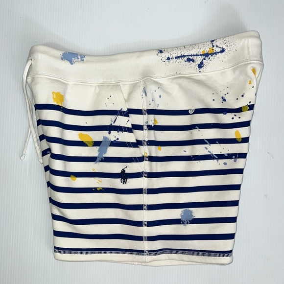 Polo Ralph Lauren Women’s Paint-Splatter Striped Shorts - Picture 9 of 9